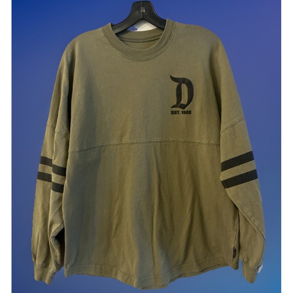 Vintage OG Disneyland Resort Olive Green Spirit Jersey Shirt Small Y2K Original